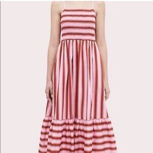 Kate spade Striped Pink and Red Maxi Dress xxs